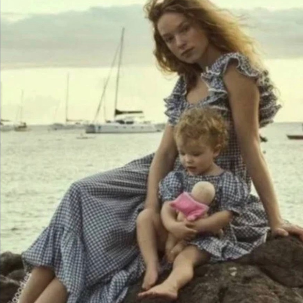 Doen Sora Dress in Blue Gingham